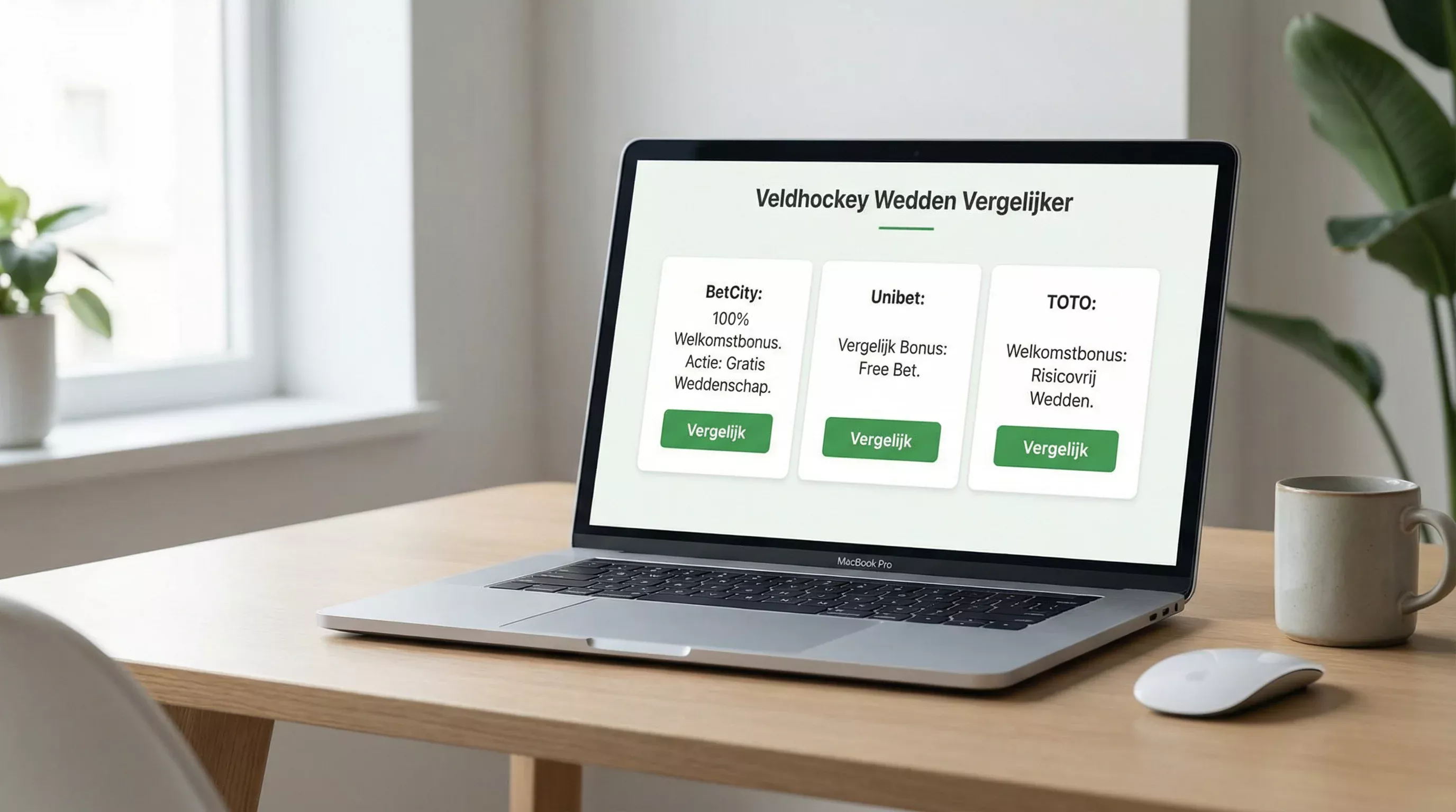 Overzicht van verschillende sportweddenschap aanbiedingen op een laptopscherm