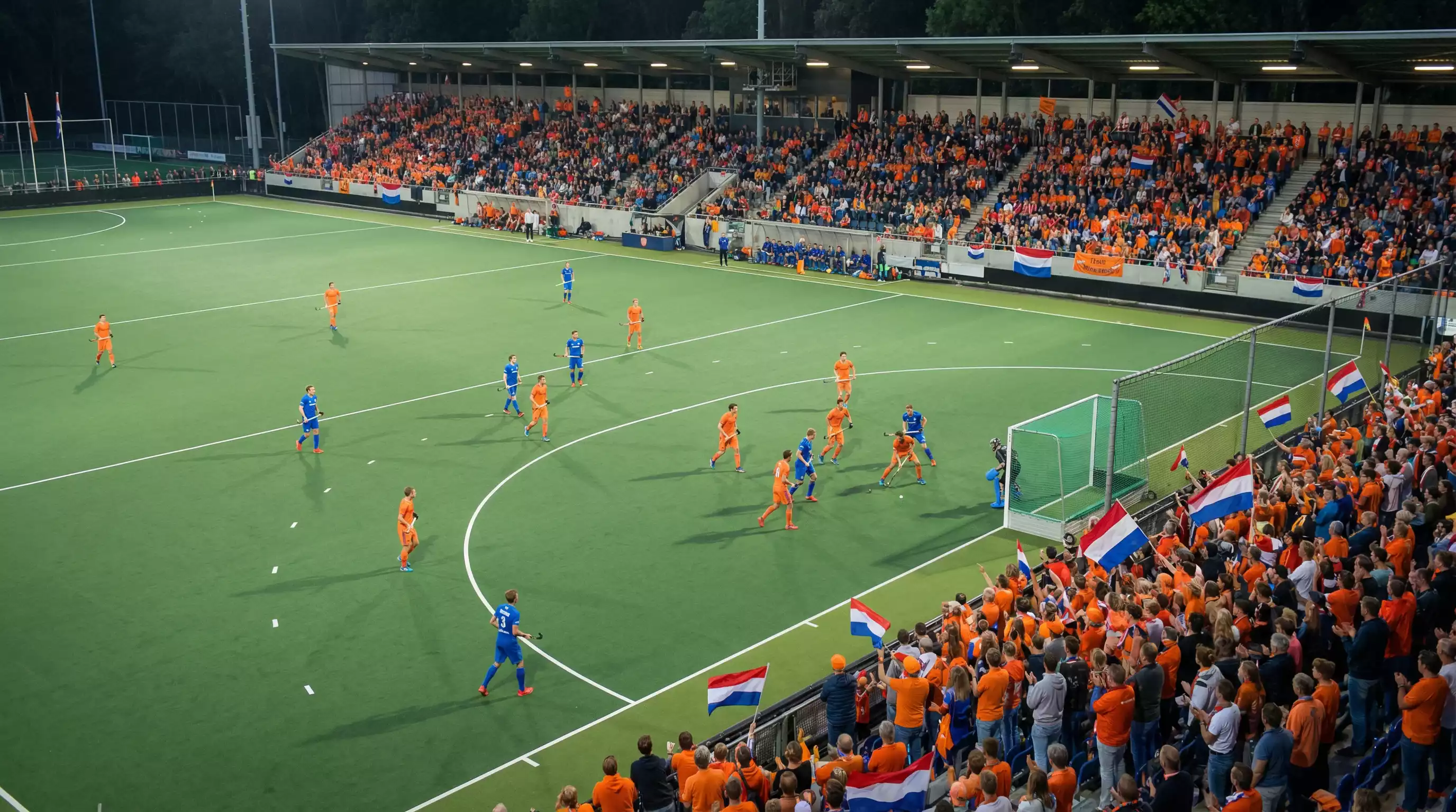 Wagener Stadion in Amsterdam tijdens Nederlandse Pro League thuiswedstrijd