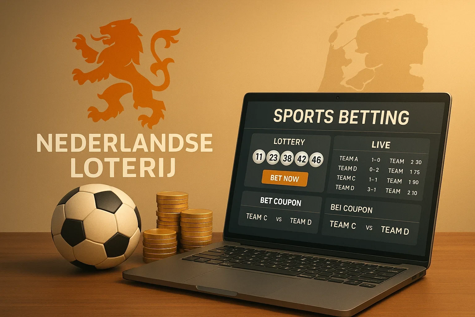 TOTO Nederlandse bookmaker voor hockey weddenschappen met oranje leeuw symbool