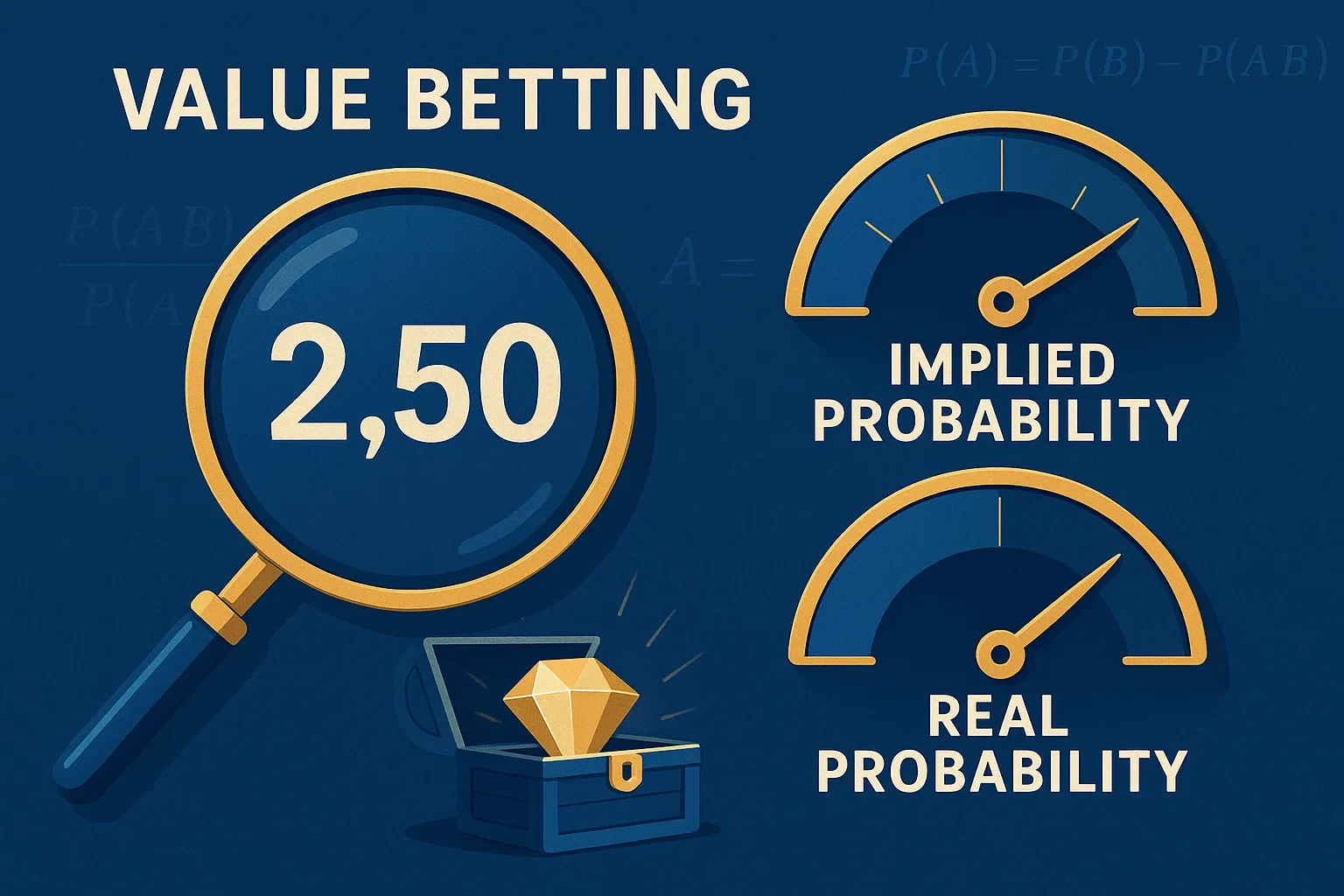 Value betting concept met vergrootglas op odds en kansen vergelijking